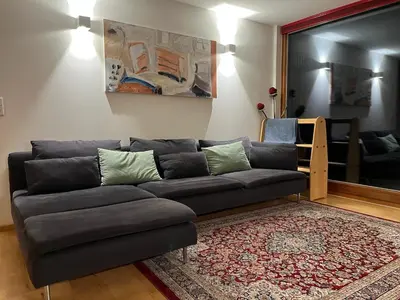 Ein Sitzbereich in der Unterkunft Urlaub in Alberschwende