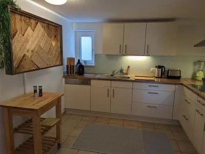 Küche/Küchenzeile in der Unterkunft Ferienwohnung Apimundi
