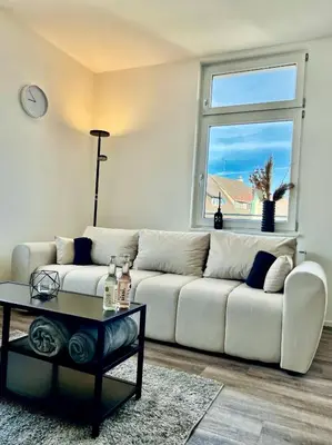 Ein Sitzbereich in der Unterkunft Penthouse im Zentrum von Bregenz