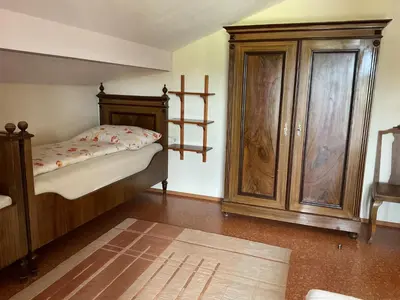 Ein Bett oder Betten in einem Zimmer der Unterkunft Ferienwohnung am Rhein