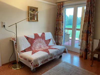 Ein Bett oder Betten in einem Zimmer der Unterkunft Ferienwohnung am Rhein