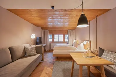 Ein Bett oder Betten in einem Zimmer der Unterkunft Hotel Rössle
