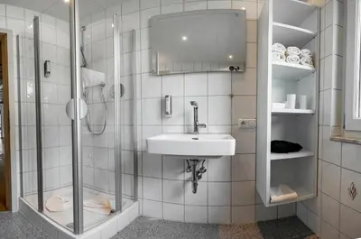 Ein Badezimmer in der Unterkunft Hubertus Gartenlodge