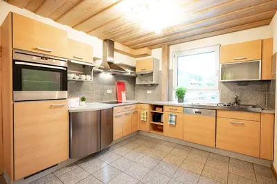 Küche/Küchenzeile in der Unterkunft Hubertus Gartenlodge