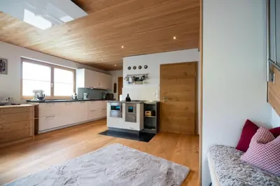 Küche/Küchenzeile in der Unterkunft Ferienhaus Bergblick Bregenzerwald
