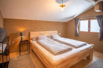 Ein Bett oder Betten in einem Zimmer der Unterkunft Chalet Frederik