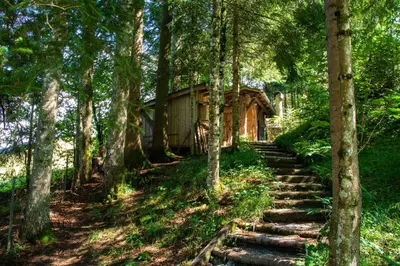 Ein Garten an der Unterkunft Ferienhaus Schetteregg
