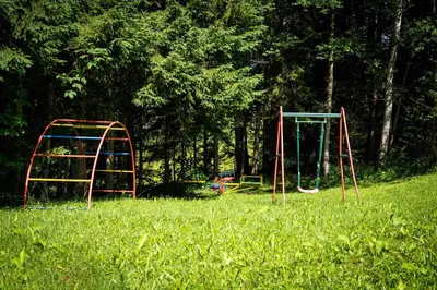 Ein Kinderspielbereich in der Unterkunft Ferienhaus Schetteregg