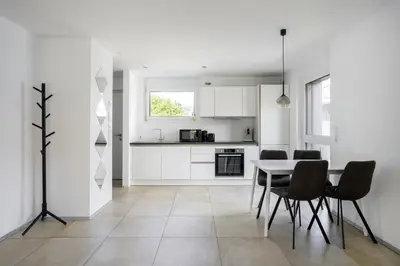 Küche/Küchenzeile in der Unterkunft homy City Lodge in Feldkirch, Grenznähe und doch Zentral