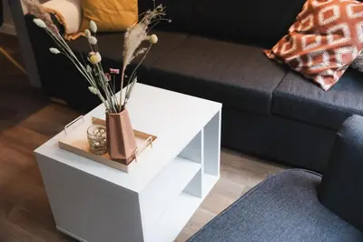 Ein Sitzbereich in der Unterkunft HŪSLE by UNIQUE PLACES - Stylische Tiny Houses in Vorarlberg
