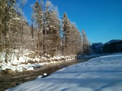 Löchle. Ferienhütte im Bregenzerwald, Andelsbuch im Winter
