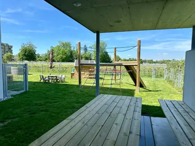 Ein Garten an der Unterkunft WELCOME 73m2 Ferienwohnung 10 Min. zum Bodensee