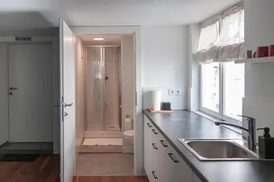 Küche/Küchenzeile in der Unterkunft STADTHAUS M42 Dornbirn - Apartment Top 4