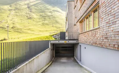 Ein allgemeiner Bergblick oder ein Berglick von der Ferienwohnung aus