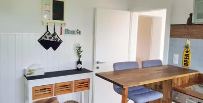 Küche/Küchenzeile in der Unterkunft Haus am Bodensee