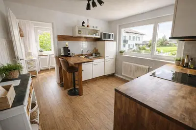 Küche/Küchenzeile in der Unterkunft Haus am Bodensee