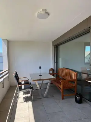 Ein Sitzbereich in der Unterkunft Sonnige Wohnung mit schöner Aussicht in Wolfurt