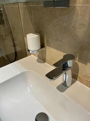 Ein Badezimmer in der Unterkunft Sonnige Wohnung mit schöner Aussicht in Wolfurt