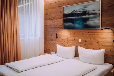 Ein Bett oder Betten in einem Zimmer der Unterkunft Apartment Auenfeld