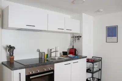 Küche/Küchenzeile in der Unterkunft STADTHAUS M42 Dornbirn - Apartment Top 5
