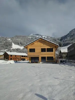 Ein allgemeiner Bergblick oder ein Berglick von der Ferienwohnung aus