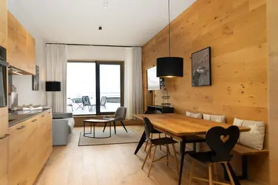 Küche/Küchenzeile in der Unterkunft Heimat 1495m Appartement TYP 3