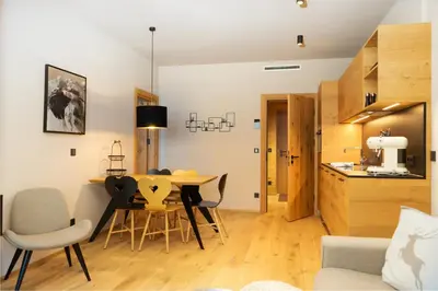 Ein Sitzbereich in der Unterkunft Heimat 1495m Appartements TYP 1