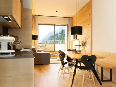 Küche/Küchenzeile in der Unterkunft Apartment in Schröcken near Ski Arlberg