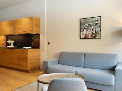 Ein Sitzbereich in der Unterkunft Apartment in Schröcken near Ski Arlberg