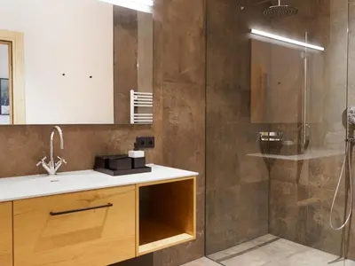 Ein Badezimmer in der Unterkunft Wohnung in Schröcken nahe Ski Arlberg