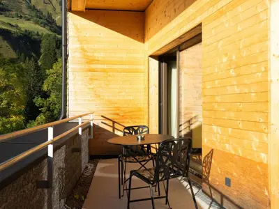 Ein Balkon oder eine Terrasse in der Unterkunft Wohnung in Schröcken nahe Ski Arlberg