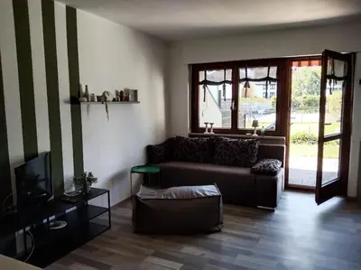 Ein Sitzbereich in der Unterkunft Liebevoll eingerichtete Wohnung