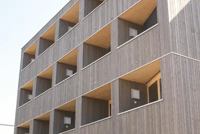 Das Gebäude in dem sich die Ferienwohnung befindet