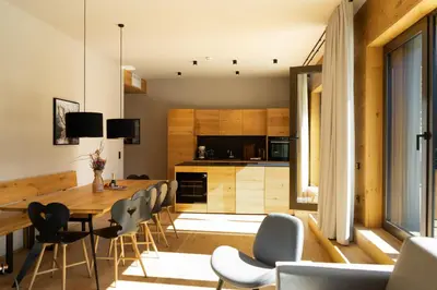 Küche/Küchenzeile in der Unterkunft Heimat 1495 Appartements - TYP 7