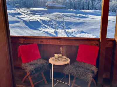 Ferienwohnung Bergblick am Rande der Wildnis im Winter