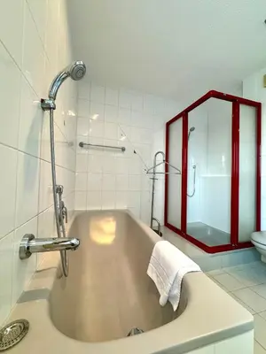 Grundriss der Unterkunft Ferienhaus 80er Liebe mit Whirlpool