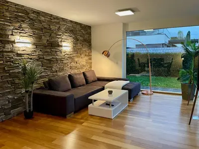 Ein Sitzbereich in der Unterkunft Alpine Haven Hideaway