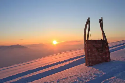 Blick auf den Sonnenuntergang/Sonnenaufgang von der Ferienwohnung aus oder aus der Nähe