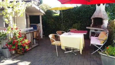 Ein Garten an der Unterkunft Ferienwohnung Grienwald