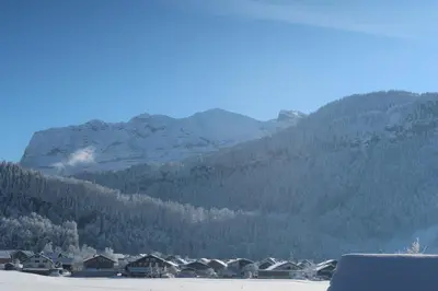 Ein allgemeiner Bergblick oder ein Berglick von der Ferienwohnung aus