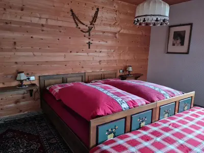 Ein Bett oder Betten in einem Zimmer der Unterkunft Ferienhaus Buchen