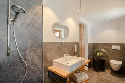 Ein Badezimmer in der Unterkunft Lichterberg