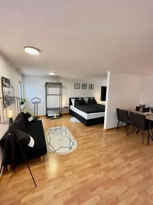 Ein Sitzbereich in der Unterkunft Charmante Wohnung am Hafen