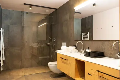 Ein Badezimmer in der Unterkunft Heimat 1495m Appartement TYP 5 light