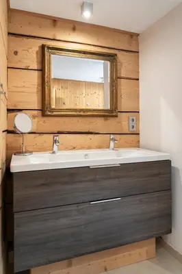 Ein Badezimmer in der Unterkunft Berghof Ferienhaus