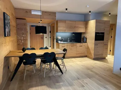 Küche/Küchenzeile in der Unterkunft Heimat 1495m Appartement TYP 2 light