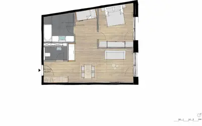 Grundriss der Unterkunft Heimat 1495m Appartement TYP 2 light