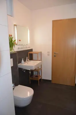 Ein Badezimmer in der Unterkunft Ferienwohnung Freiraum