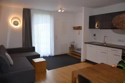 Küche/Küchenzeile in der Unterkunft Ferienwohnung Freiraum