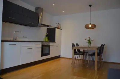 Küche/Küchenzeile in der Unterkunft Ferienwohnung Freiraum